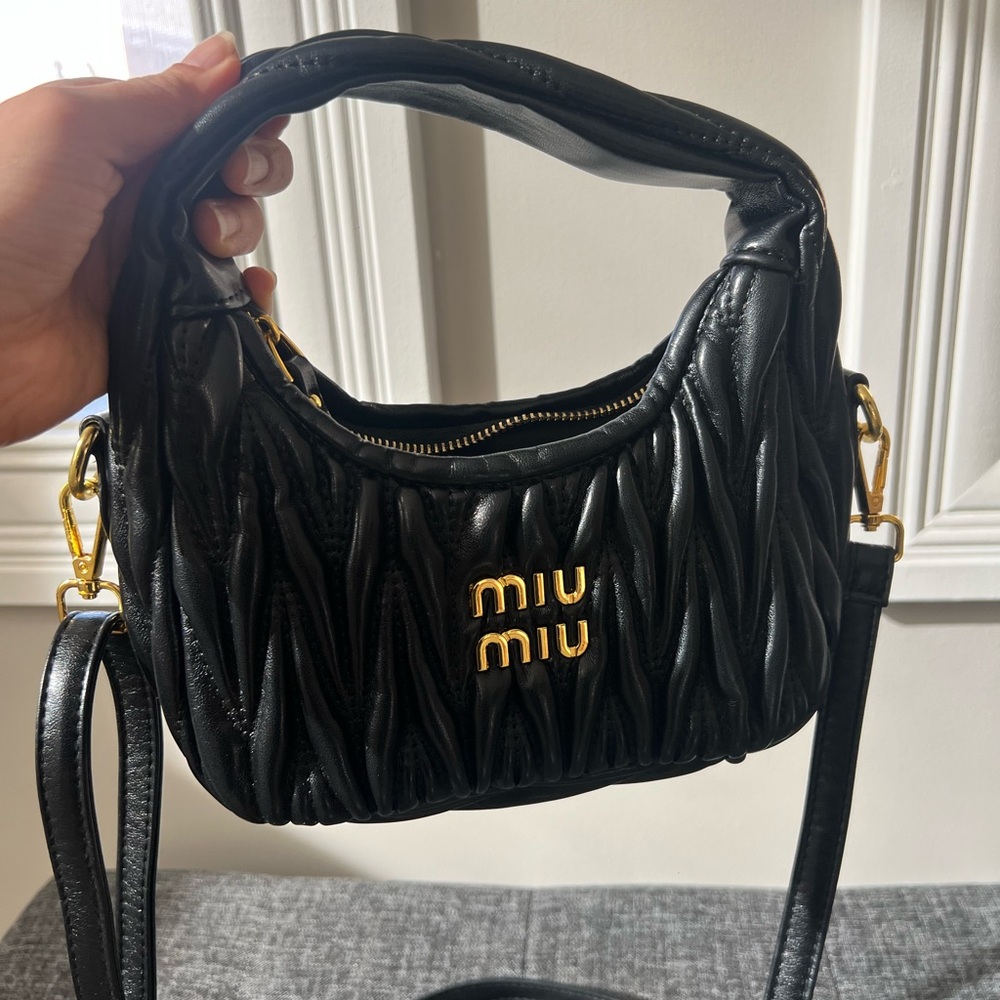 Miu Miu Black Quilted Leather Bag